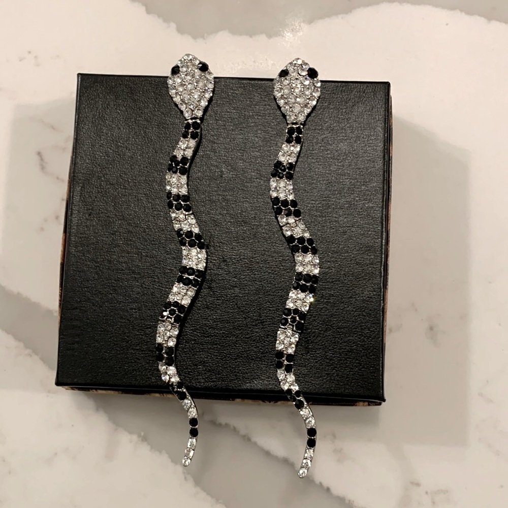 Crystal Snake Earrings